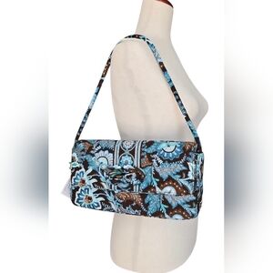 NWT Vera Bradley "Knot Just a Clutch" Shoulder Bag in Java Blue floral paisley